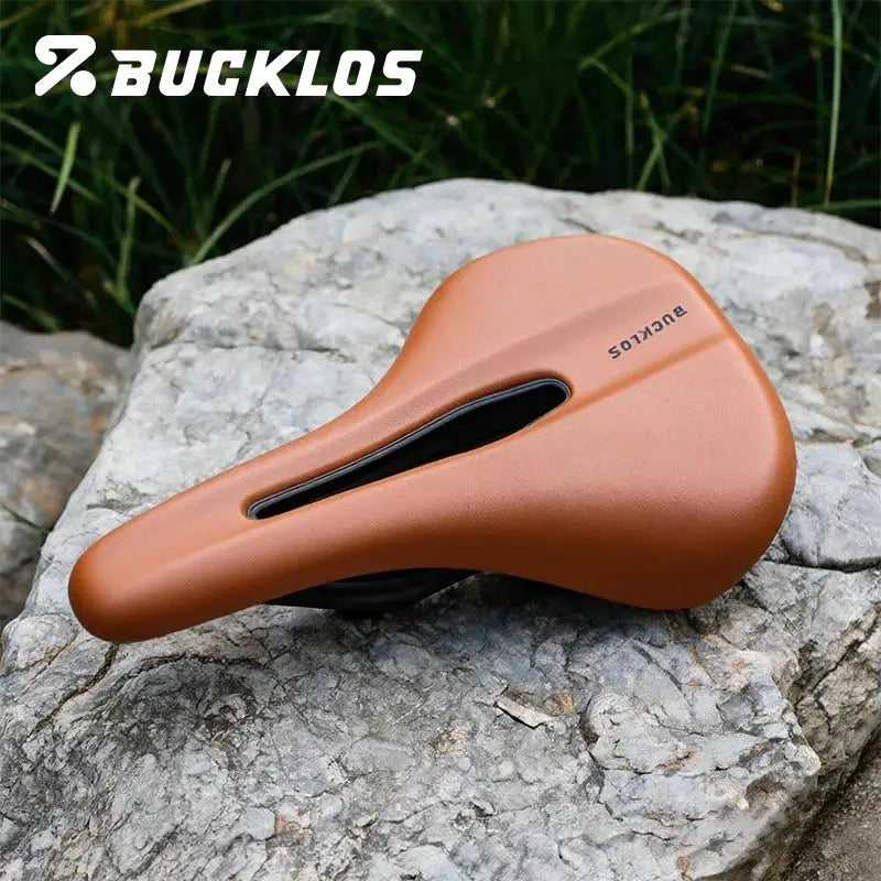 BUCKLOS Imitation Leather Bicycle Saddle 150mm 160mm Road MTB Seat Comfortable Cushion Universal Exercise Bike Saddle by InterCyprus Trading Ltd