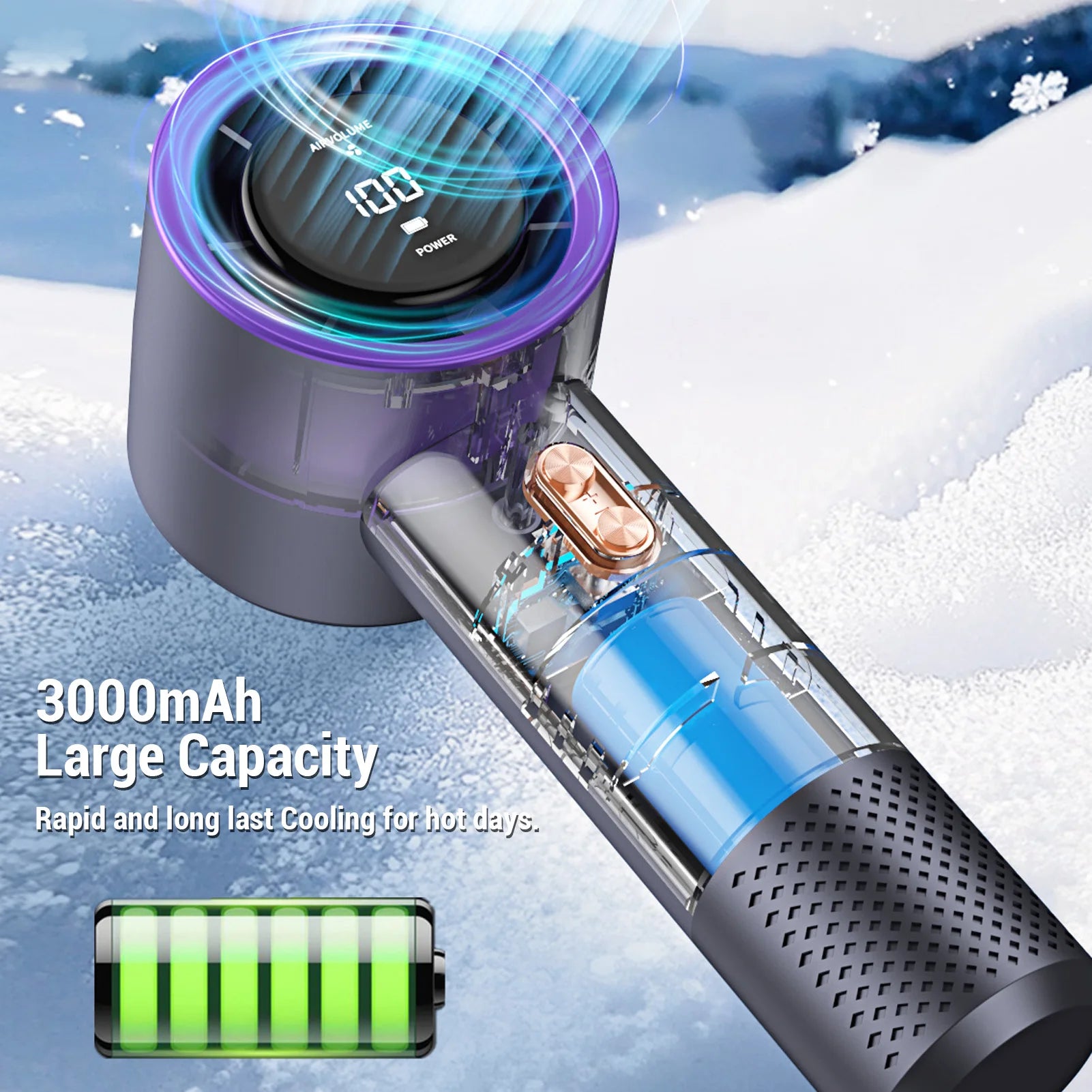 Portable Handheld Turbo Fan ABS Lightweight &ndash; Fast Cooling