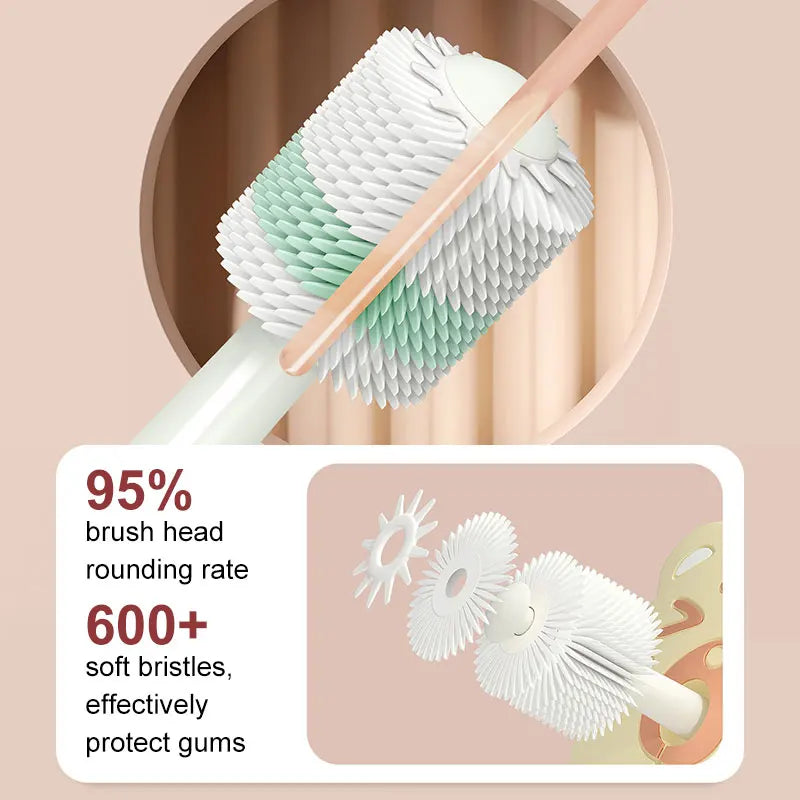 360 Degree Soft Silicone Baby Toothbrush for Children Aged 0-6 Years