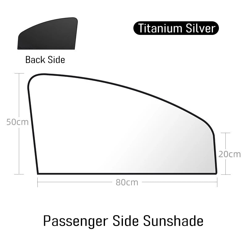 Magnetic Car Window Sun Shade Set - Portable Heat Insulation Covers Co-pilot B