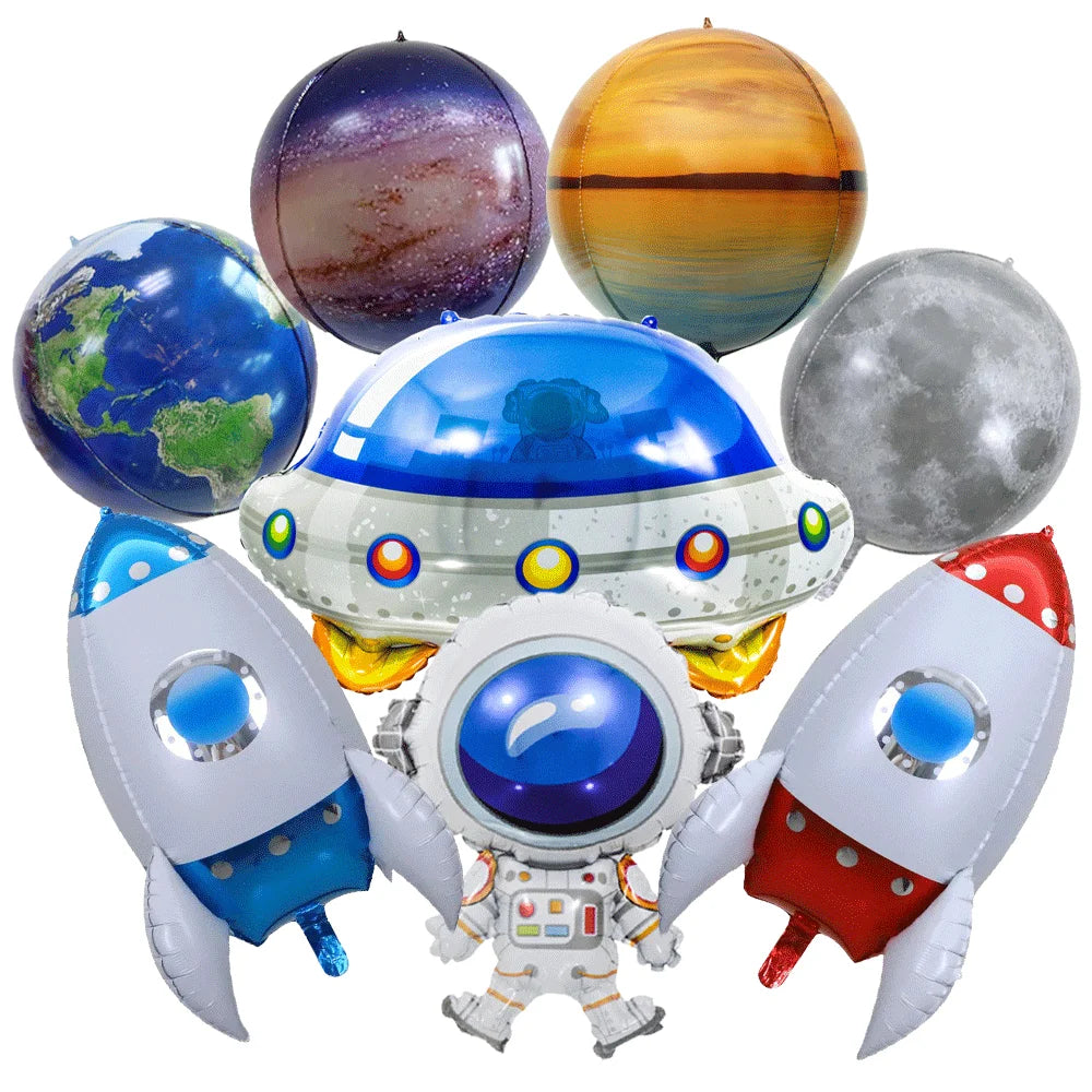 53inch 4D Inflatable Astronaut Foil Balloon - Outer Space Party Decoration