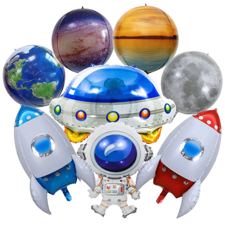 53inch 4D Inflatable Astronaut Foil Balloon - Outer Space Party Decoration