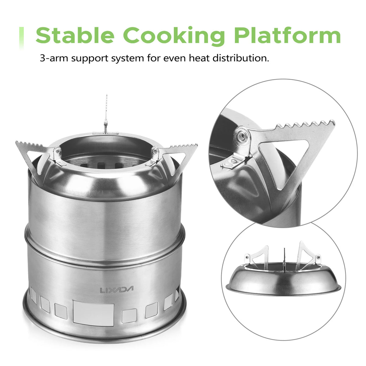 Camping Stove 3-In-1 &ndash; Lightweight For Outdoor Cooking