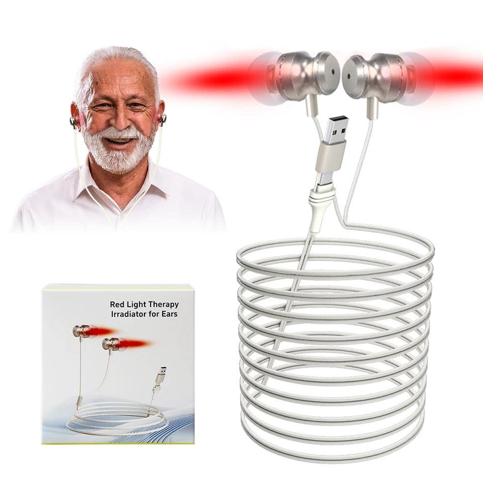 650nm Rött Ljus Öronlaserterapi Tinnitus Och Otit Media
