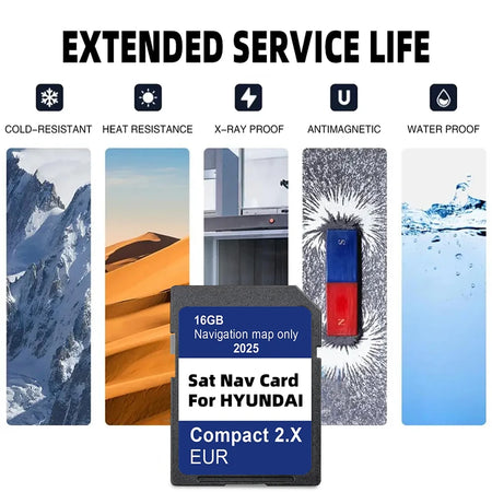 Hyundai GEN2 16GB GPS SD Card UK EU 2025 Map &ndash; Fast Maps