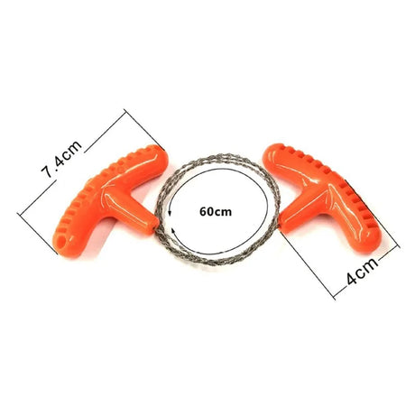 Portable Stainless Steel Wire Saw with Finger Handle for Outdoor Adventures
