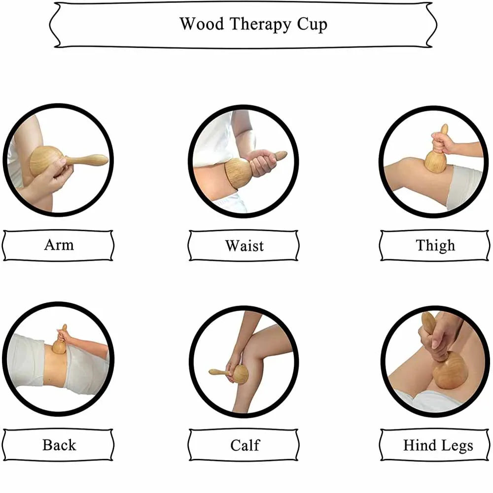 Wooden Handheld Massage Cup &ndash; Effective Anti-Cellulite Tool