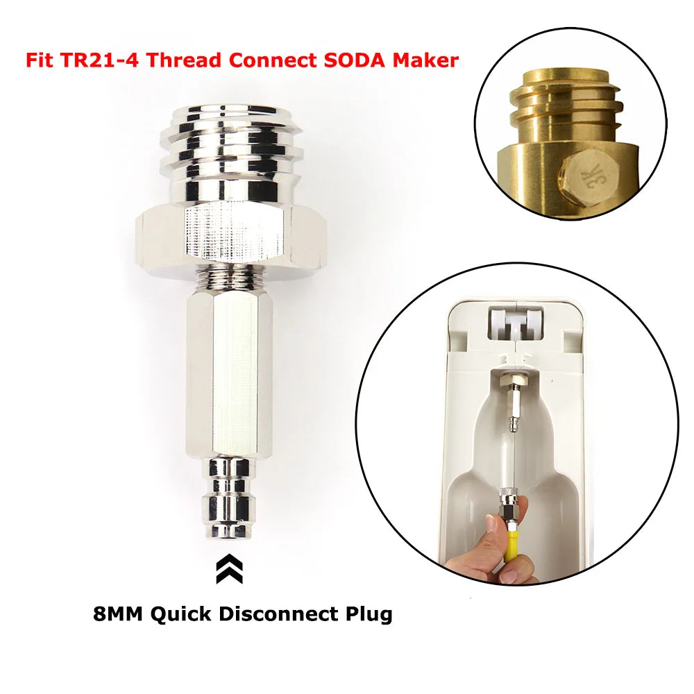 Soda Maker External CO2 Tank Adapter Kit &ndash; Quick Disconnect External Adapter
