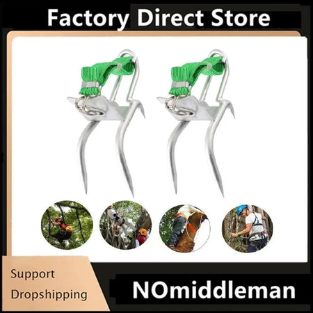 Tree Climbing Spikes &ndash; Heavy Duty 45 Steel Construction