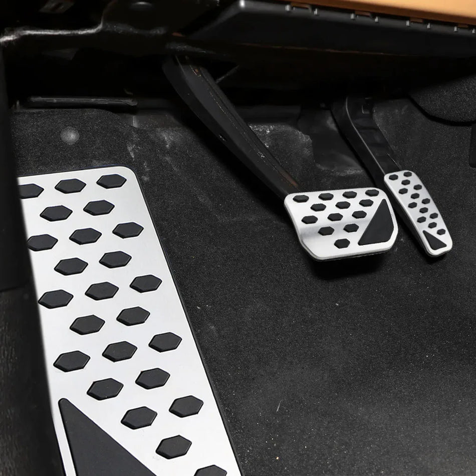 Pedal Covers for Jeep Grand Cherokee L WL, Stainless Steel with Non-Slip Rubber Inserts