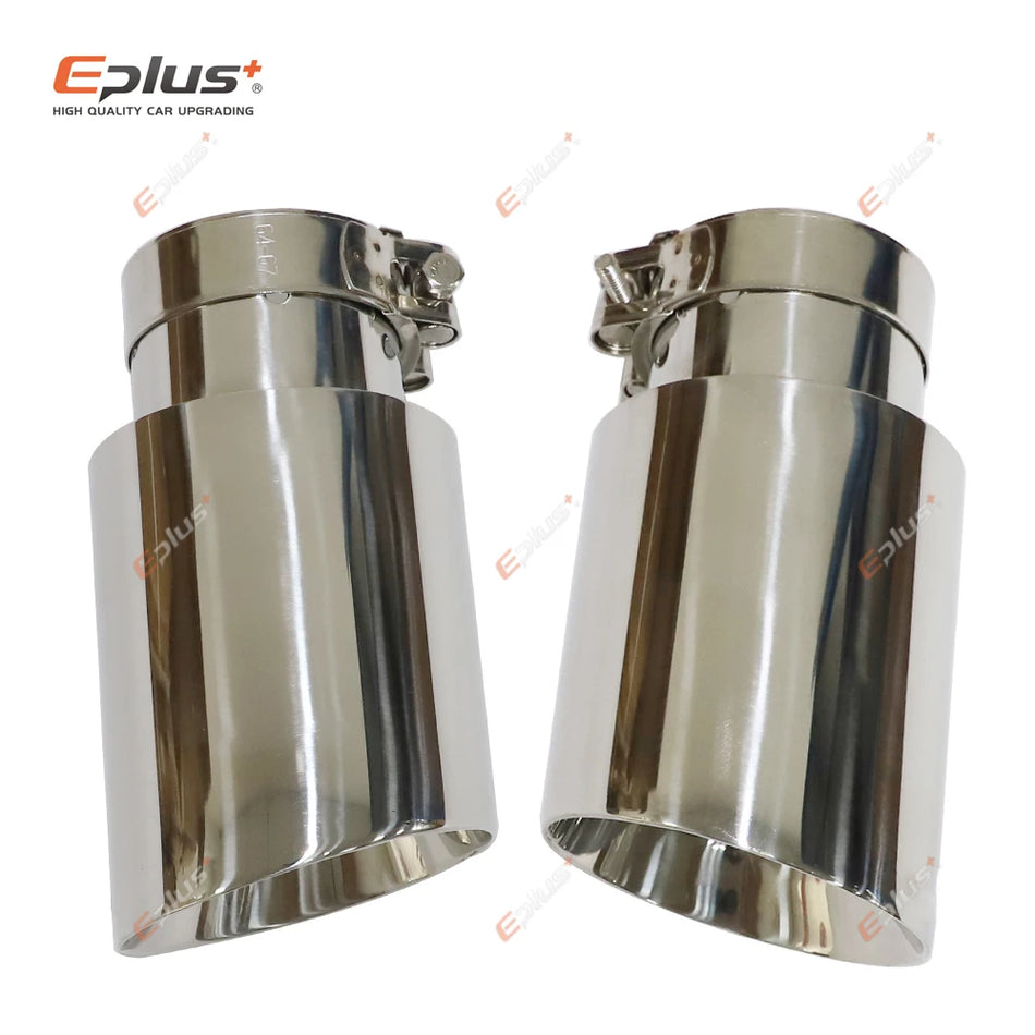 Stainless Steel Muffler Tip By Eplus, Universal Exhaust End Bevel
