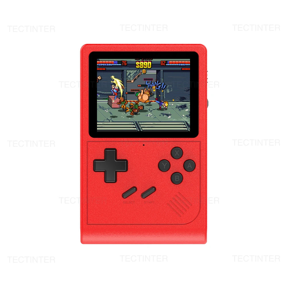 GB300 Portable Handheld Game Console with 6000+ Retro Games, 3.0 Inch Screen, AV Output Red