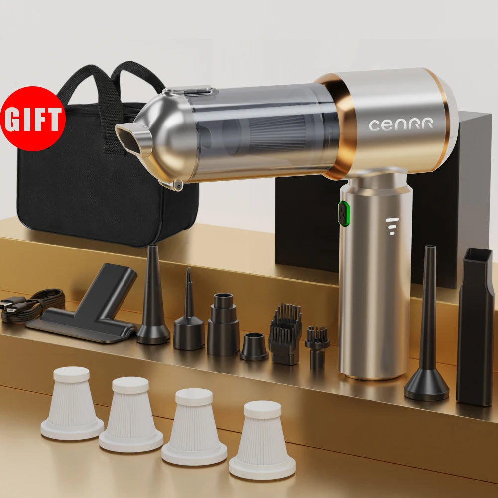 CENRR 998000PA Mini Car Vacuum Cleaner &ndash; Cordless Cleaning MAX Silver 4hepa Y