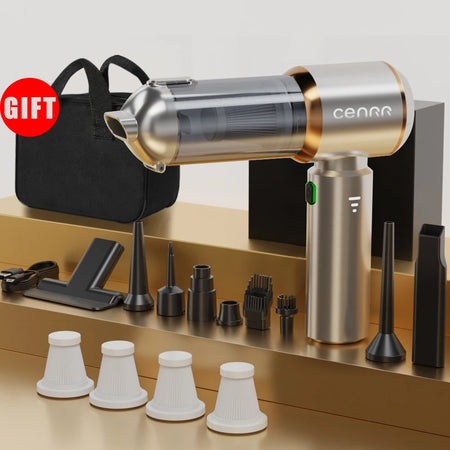 CENRR 998000PA Mini Car Vacuum Cleaner &ndash; Cordless Cleaning MAX Silver 4hepa Y