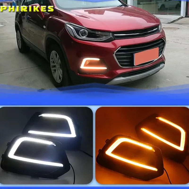 Copertura del Faro Antinebbia DRL per Chevrolet Trax Segnale di Direzione Bianco Giallo