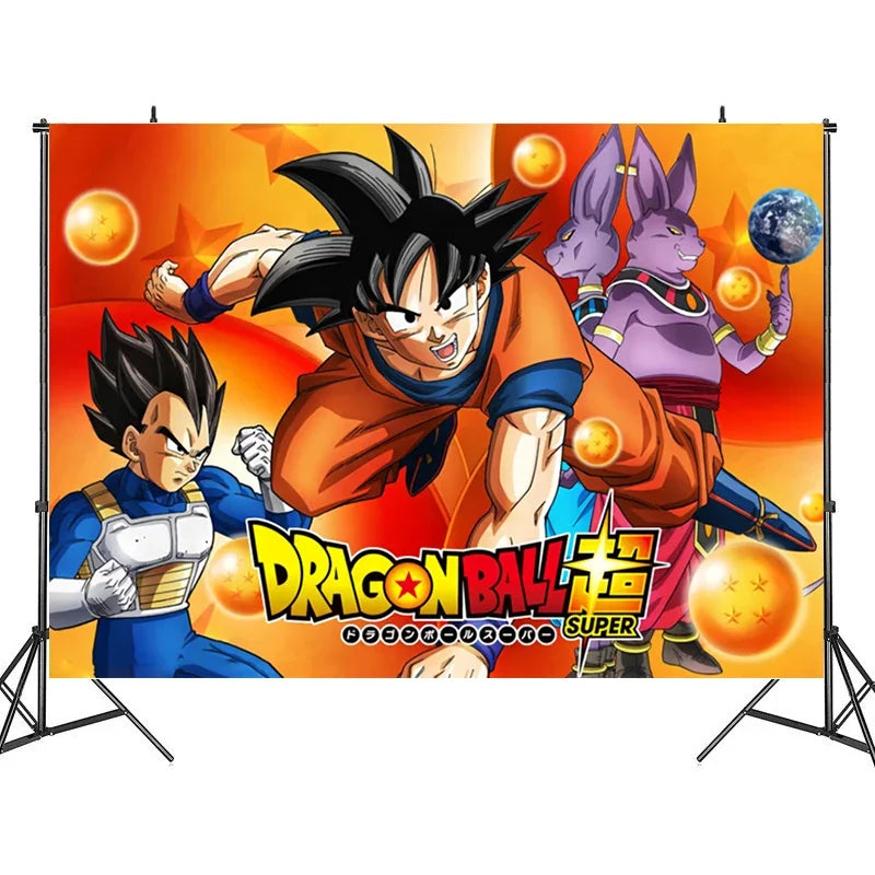 Party Supplies - Goku Theme Birthday Decorations &amp; Gifts Backdrops-120x80cm / CHINA