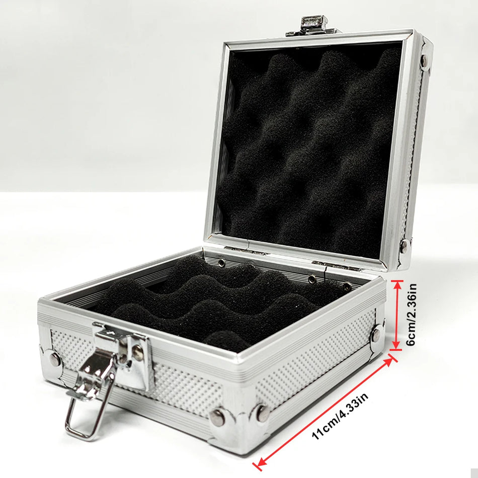 Estojo de Maquiagem e Tatuagem Multifuncional Portátil em Alumínio