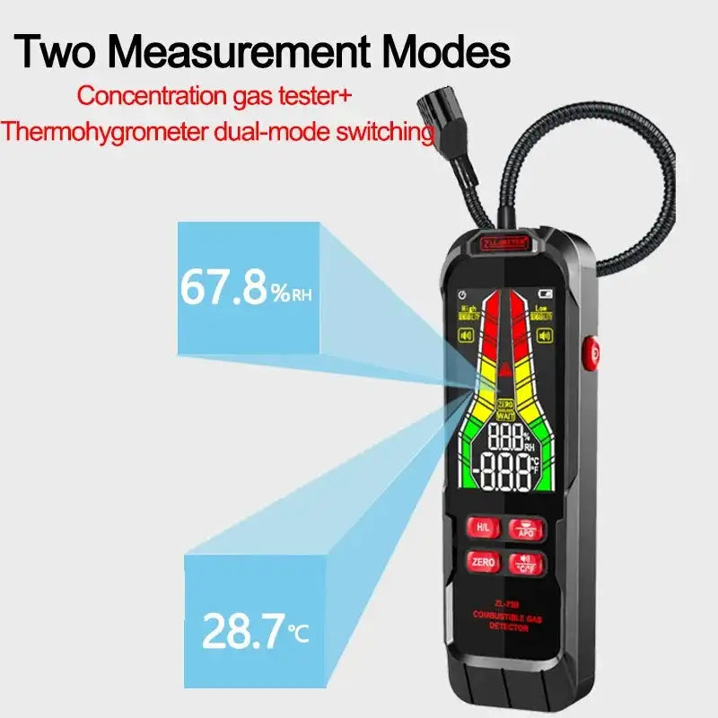 Gas Leak Detector With LCD Display And Alarm For Methane LPG