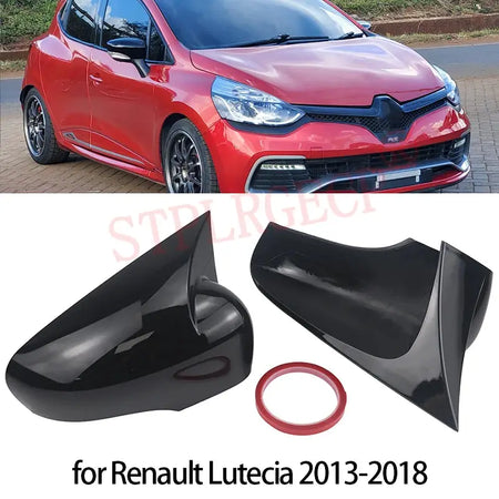 For Renault Lutecia 2013 2014 2015 2016 2017 2018 Rearview Side Wing Mirror Cover Cap Glossy Black Add-on M Style Shell by InterCyprus Trading Ltd