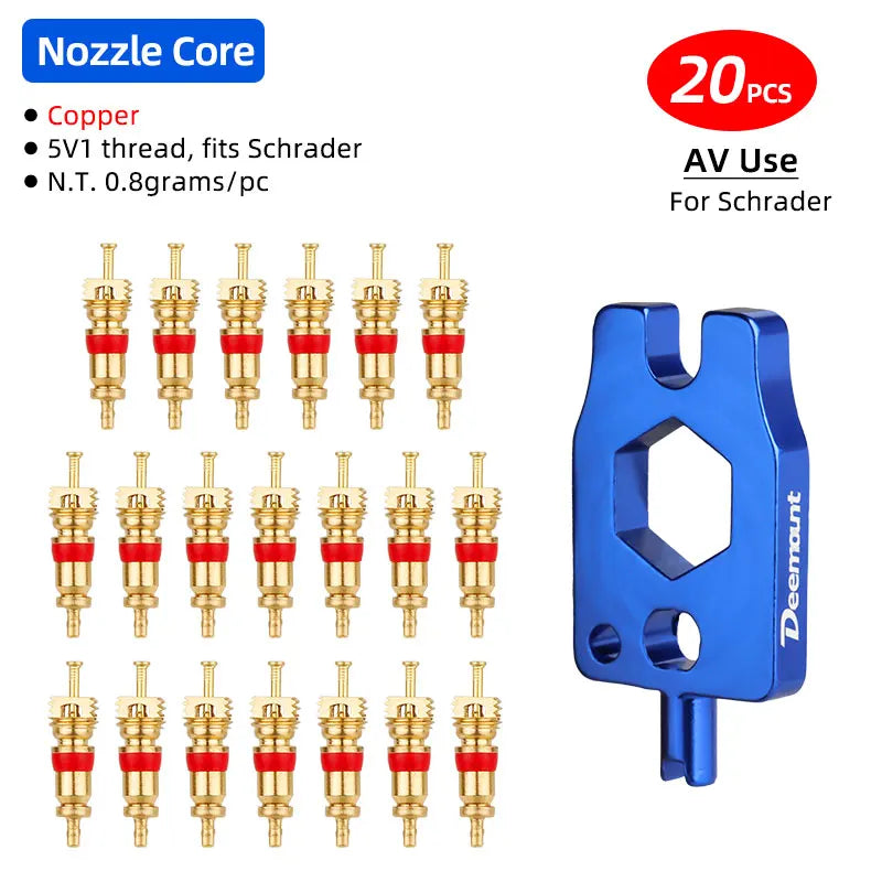 AV Schrader Valve Core &ndash; Superior Corrosion Resistance AV01T 20PC N TOOL / Schrader Valve / CHINA
