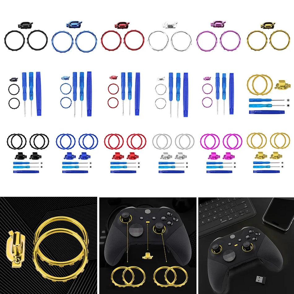 Accentringen Kit Matte Chroom voor Xbox Elite 2 Controller