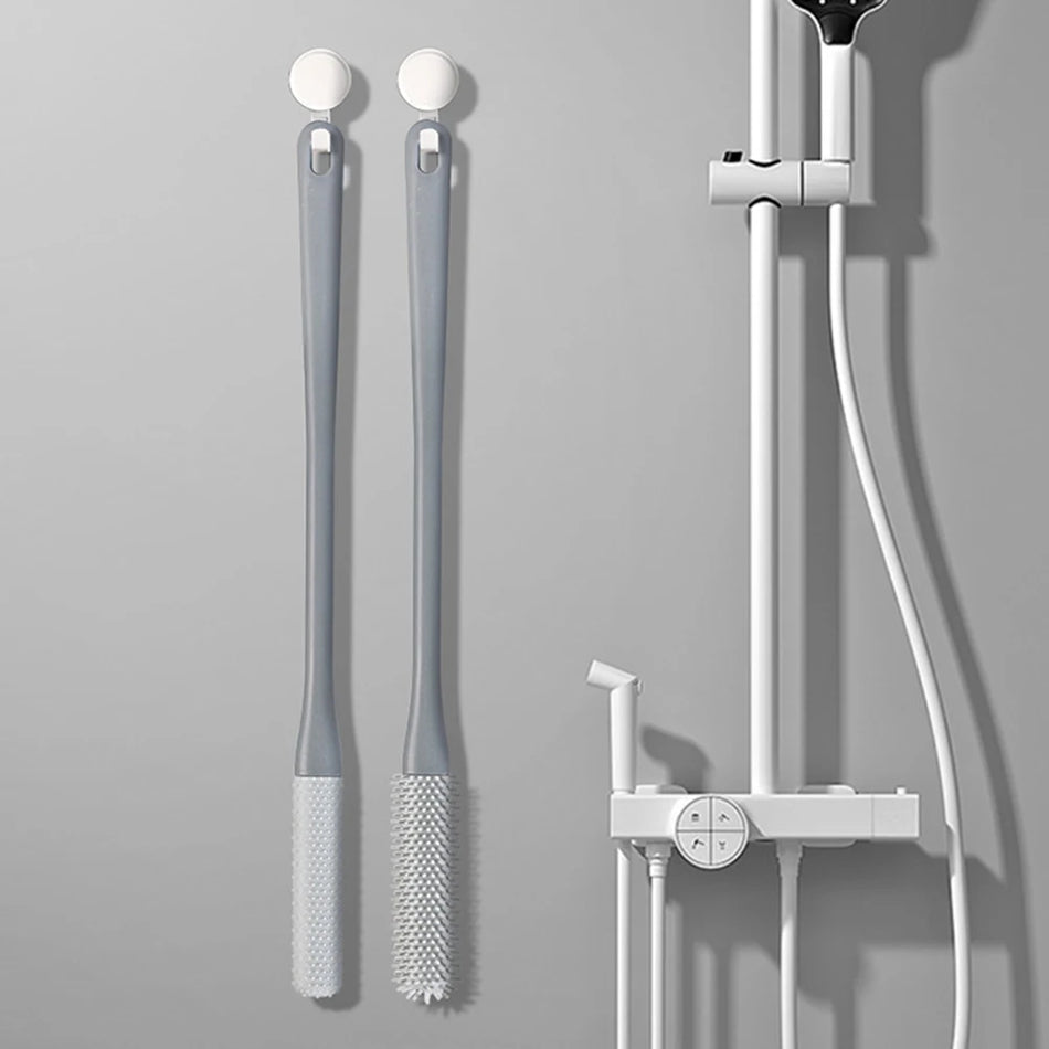 Kaheosaline varvaste puhastushari pika käepidemega jalgade hoolduseks