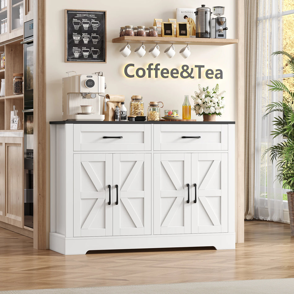 Keuken Buffet Dressoir Met 2 Lades En 4 Deuren 120cm