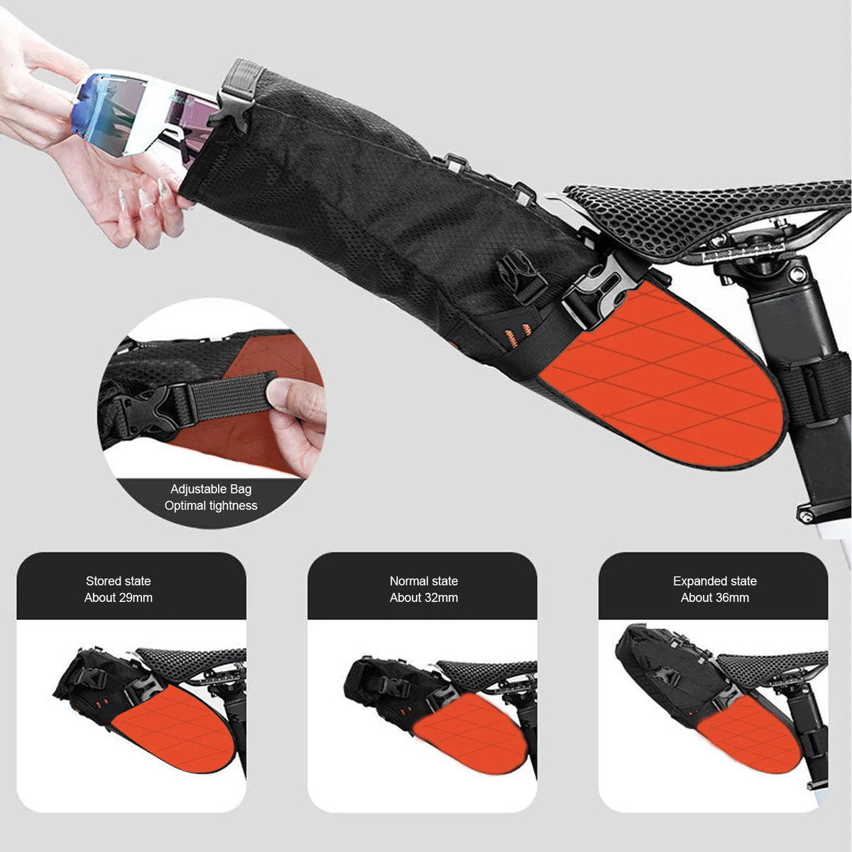 Bike Saddle Bag Under Seat &ndash; 5.8L Capacity Pack For Bikes