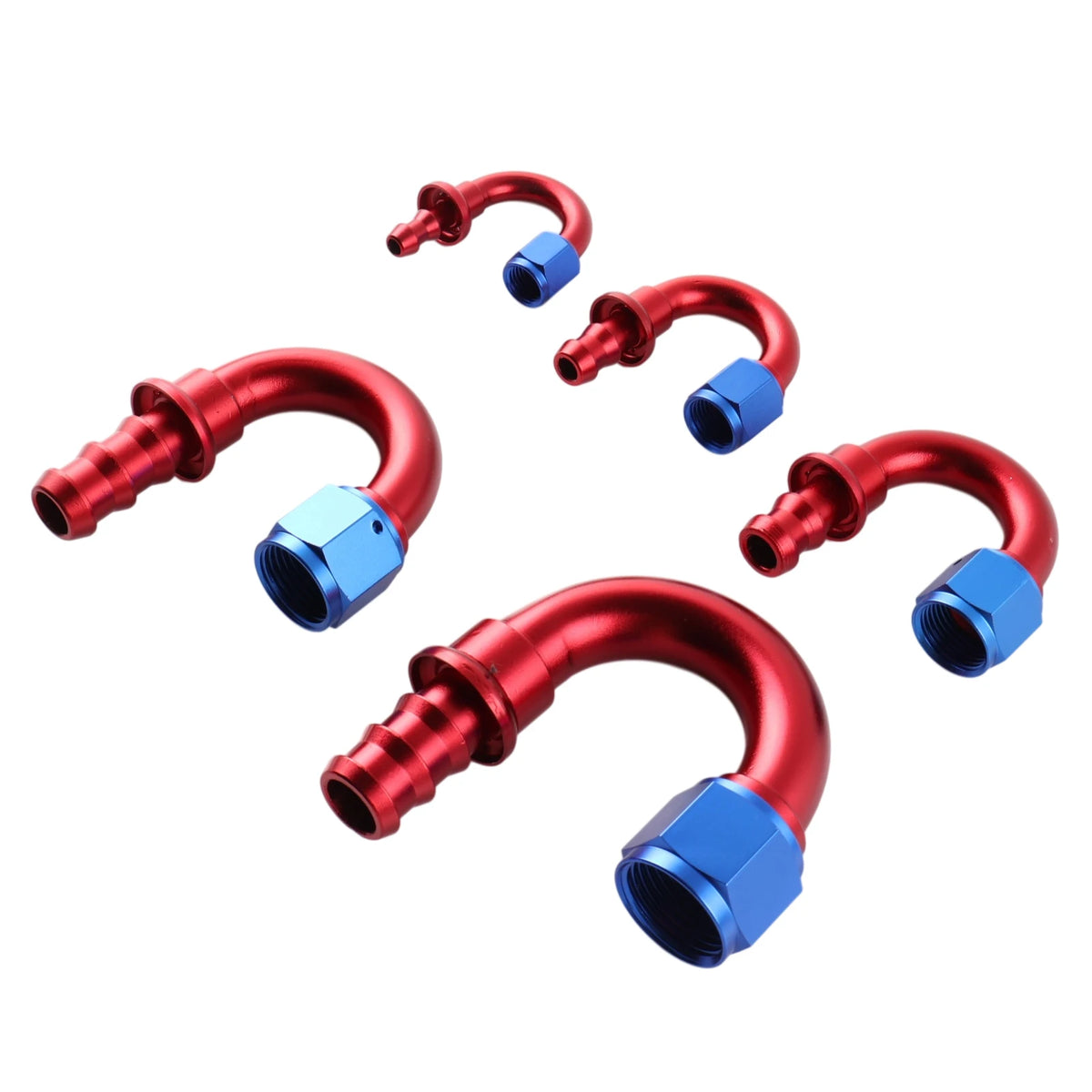 AN4 AN6 AN8 AN10 AN12 Hose End Fittings With 180 Degree Push-On by InterCyprus Trading Ltd