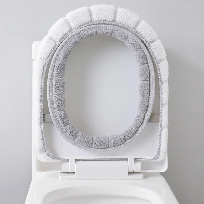 2856C Thickened Plush O-Type Warm Toilet Cushion &ndash; Cozy