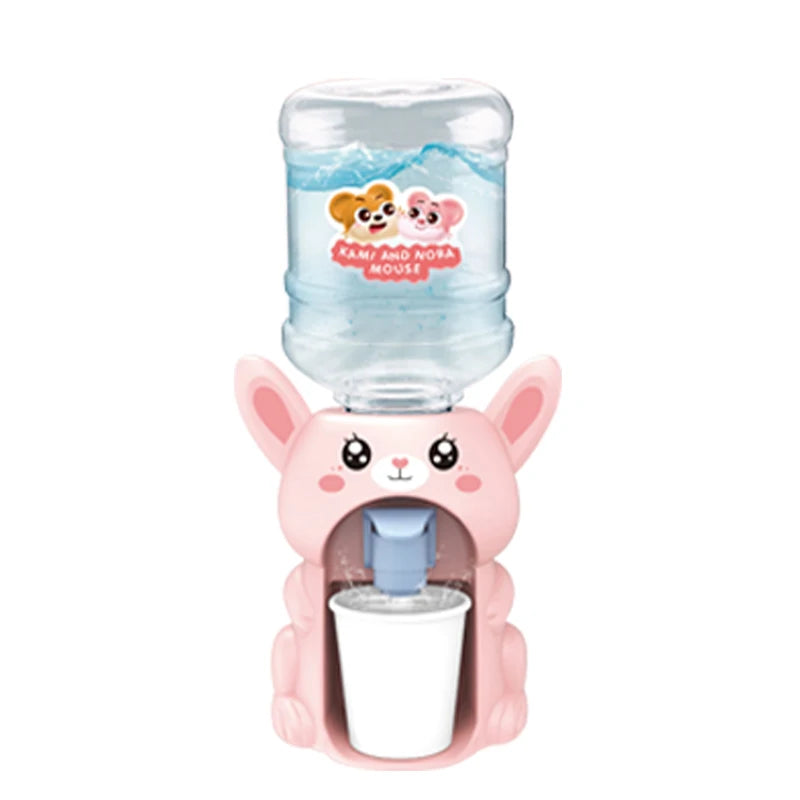 Mini Dual Water Dispenser Toy for Kids - Fun Pink &amp; Blue Kitchen Play Bunny