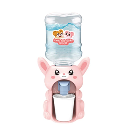 Mini Dual Water Dispenser Toy for Kids - Fun Pink &amp; Blue Kitchen Play Bunny