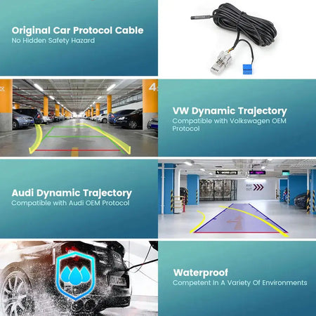 GreenYi CanBus Dynamic Car Rear View Backup Camera For VW Tiguan Skoda Octavia A7 5E Superb 3V Caddy 2K MIB OEM Stereo Plug&Play by InterCyprus Trading Ltd