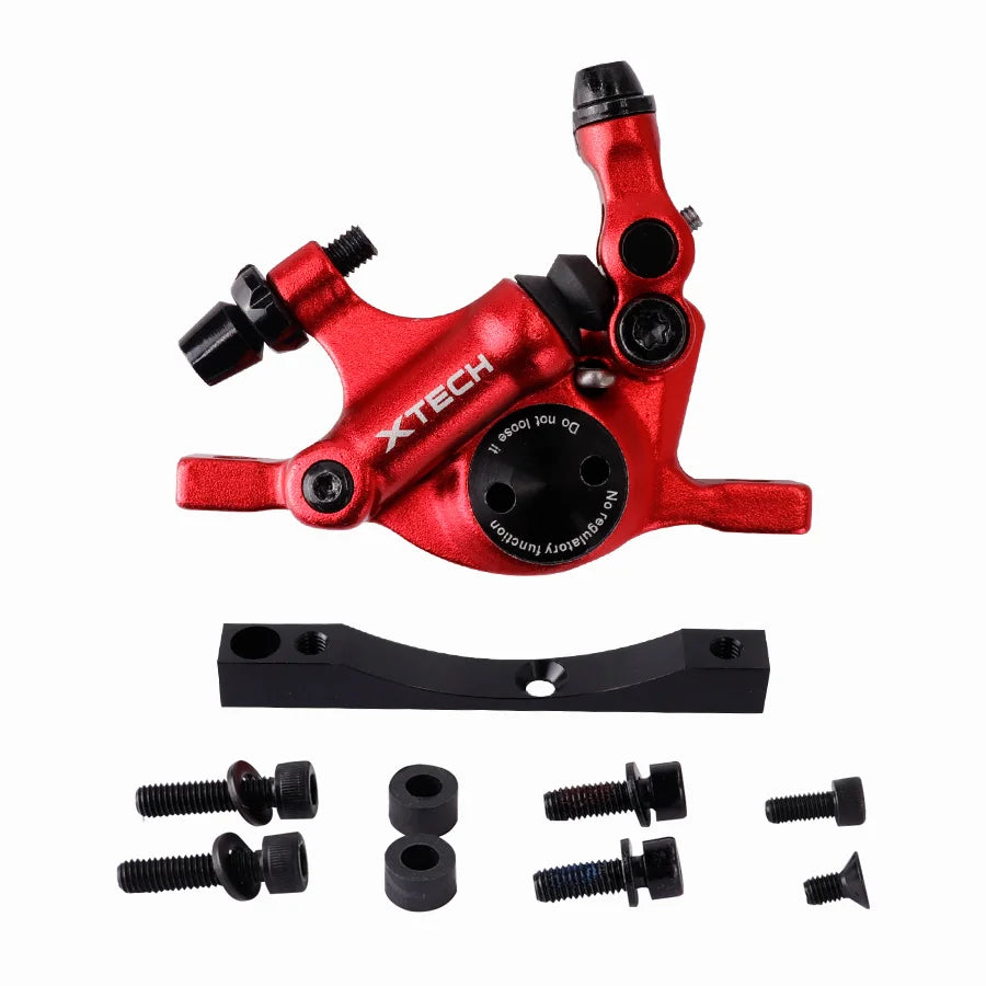 ZOOM Xtech HB100 Aluminium Alloy Hydraulic Brake Calipers &ndash; Enhanced Stopping Power For Xiaomi M365 Pro Electric Scooter Red set