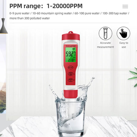 PH Meter Waterproof 4in1 Digital Water Tester &ndash; Backlit