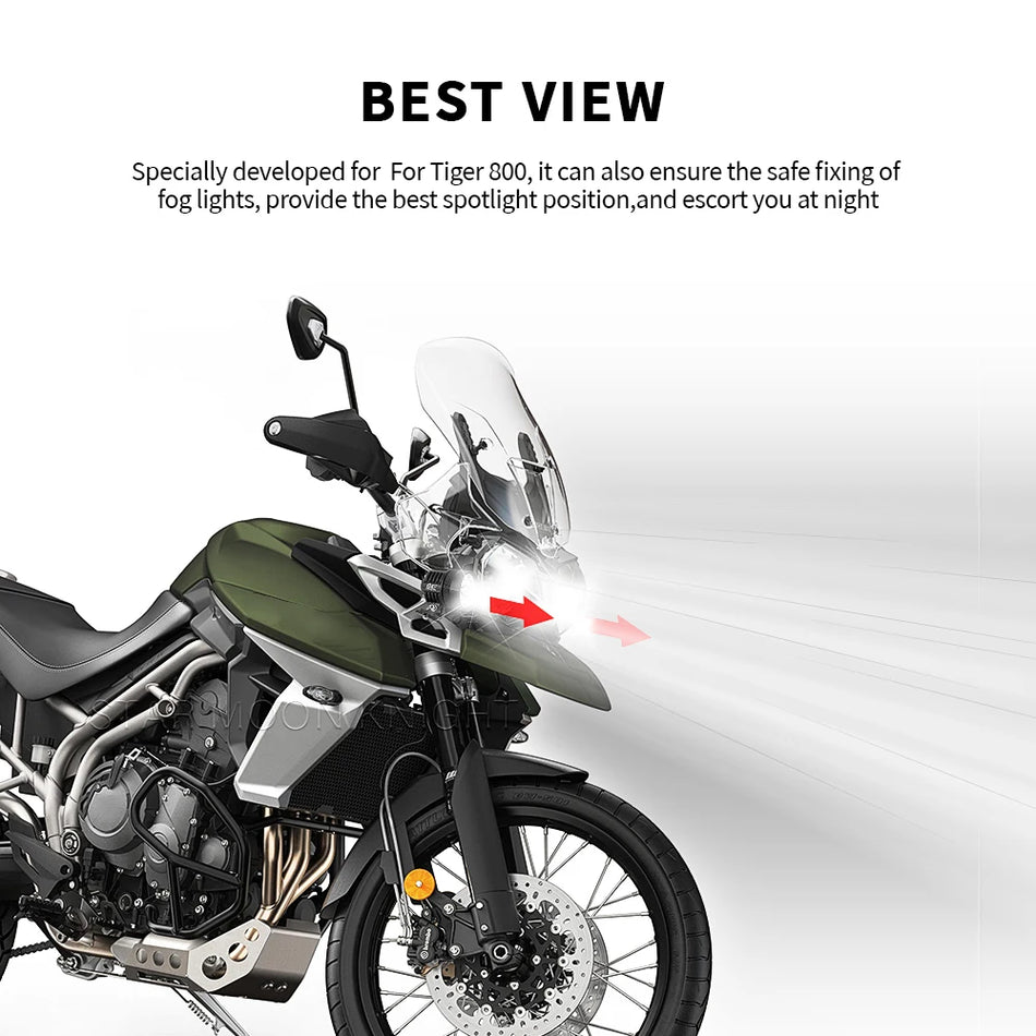 Triumph Tiger 800 XCX XRX tågelygte monteringsbeslag til modeller fra 2010 til 2022, kørelysholder