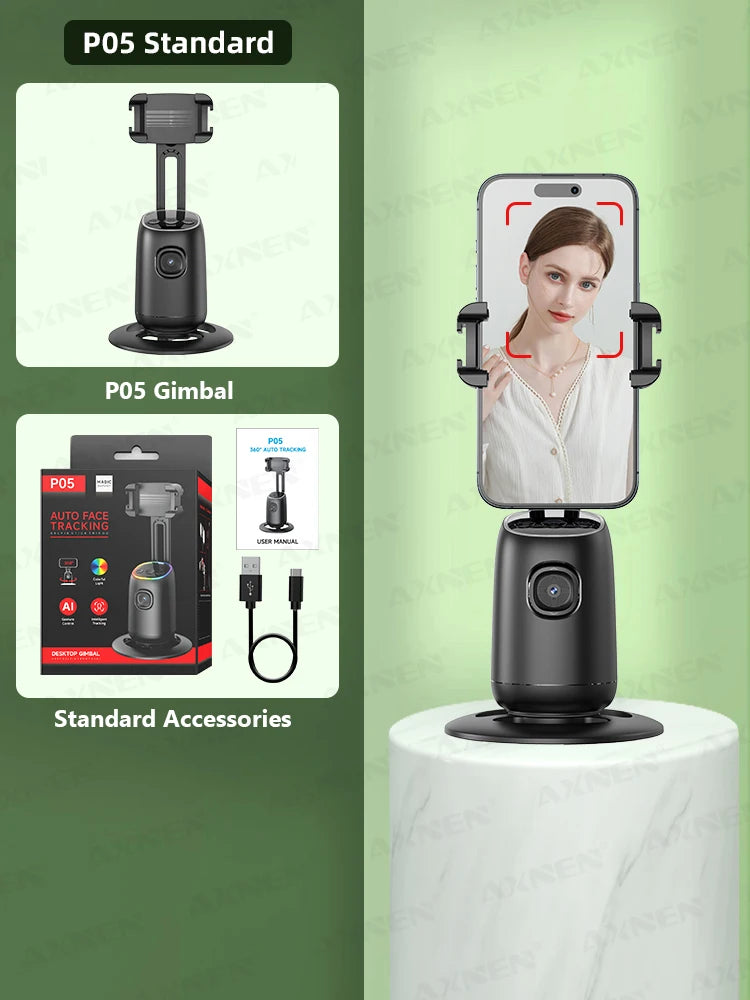 AXNEN P05 Gimbal Stabilizer &ndash; AI Face Tracking and 360 Degree Rotation P05 Standard / CHINA