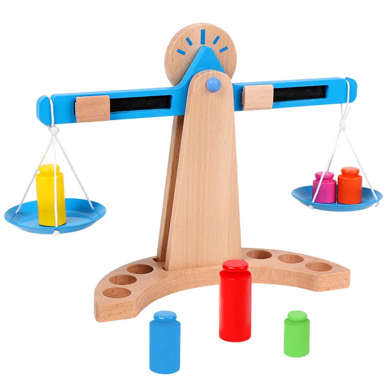 Montessori Math Balance Scale Toy &ndash; Wooden Learning Tool