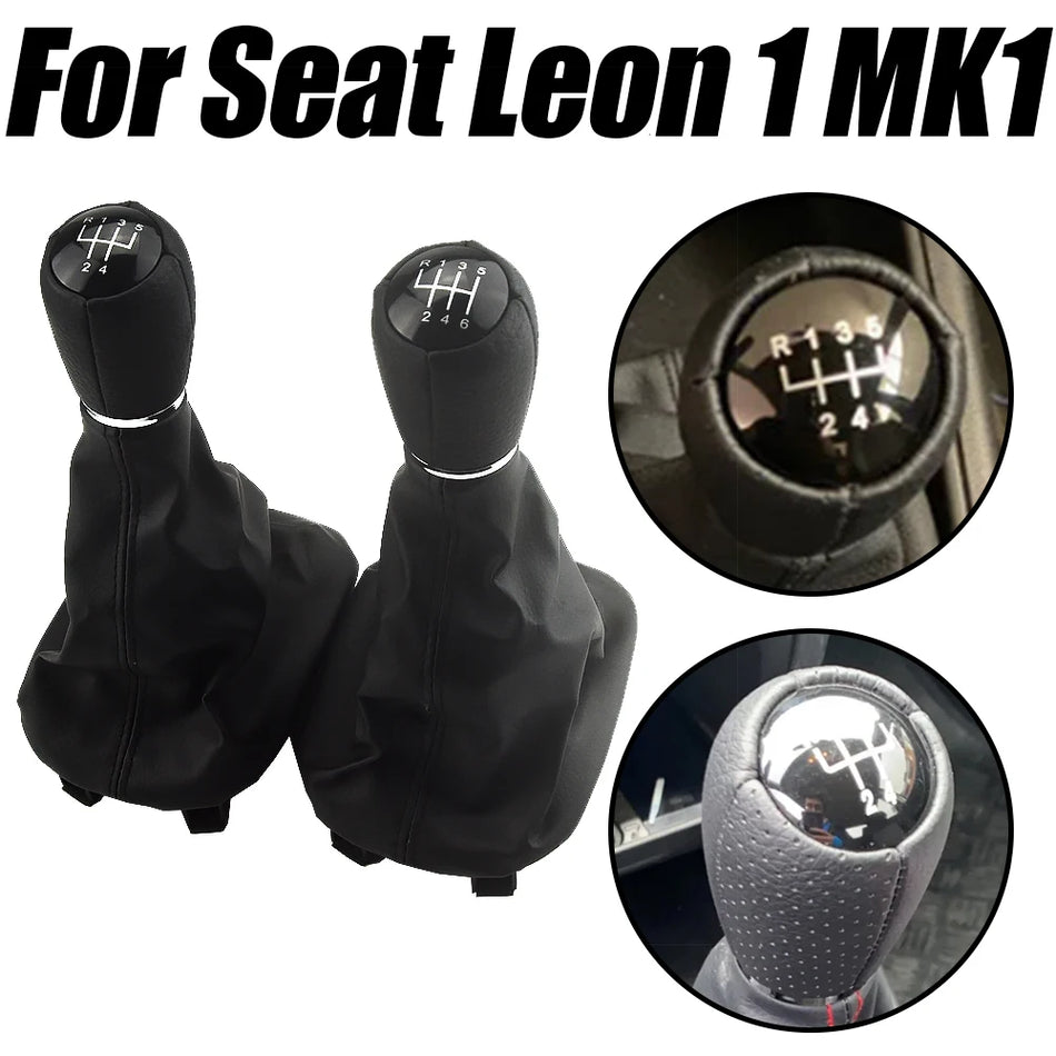 Gear Shift Knob MT Handball Kit With Dustproof Cover For SEAT Leon MK1
