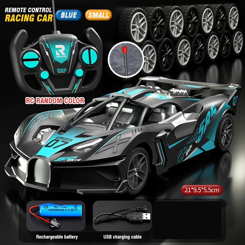 Rc Car 4Ch High-Speed Drift Racing Car &ndash; Drifting Action Blue 21cm