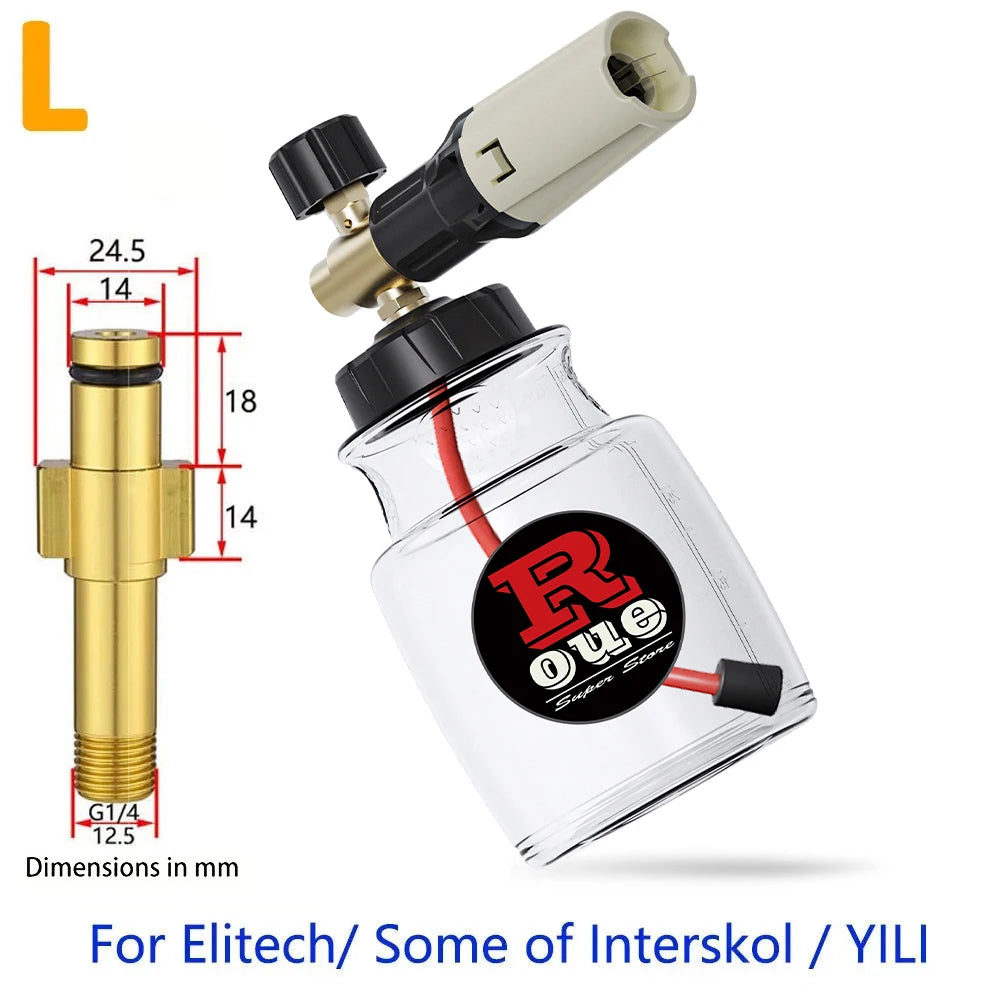 High-Pressure Foam Cannon Soap Generator for Karcher, Nilfisk, Parkside &amp; More For Elitech YILI