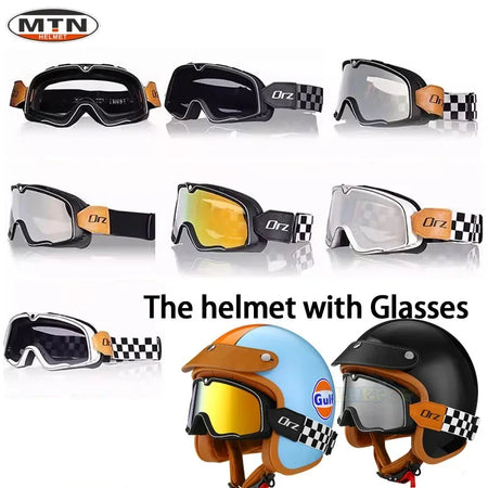 Vintage Open Face Motorcycle Helmet &ndash; Dot Certified Safety