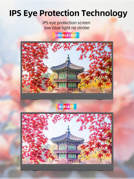 ZSUS 15.6-Inch Portable Touchscreen Monitor - 1920x1080 HDR, Low Blue Light, for Xbox, PS4/5, Switch, Laptop, PC