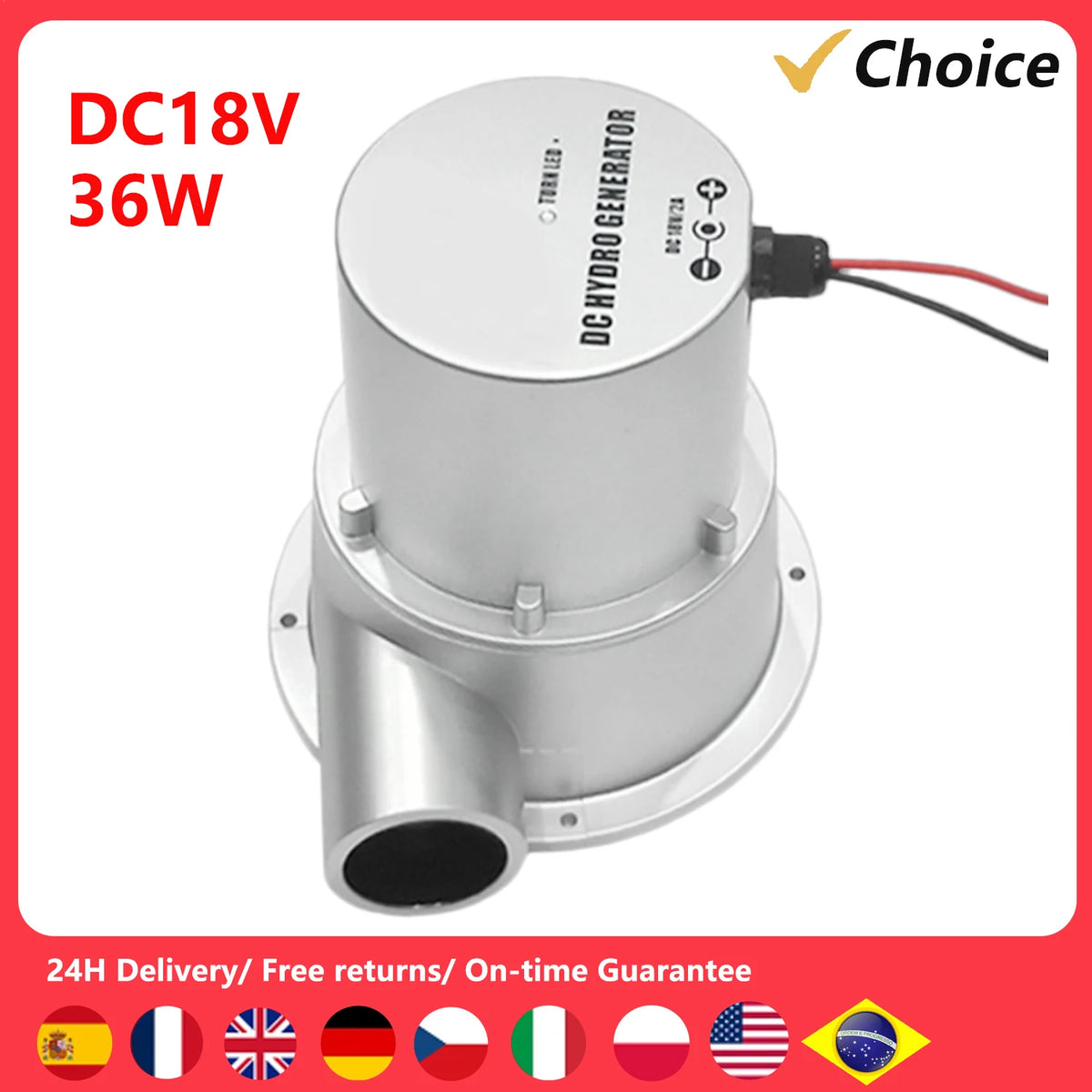 DC18V 2A 36W Small Hydroelectric Generator &ndash; High-Efficiency Brushless Motor