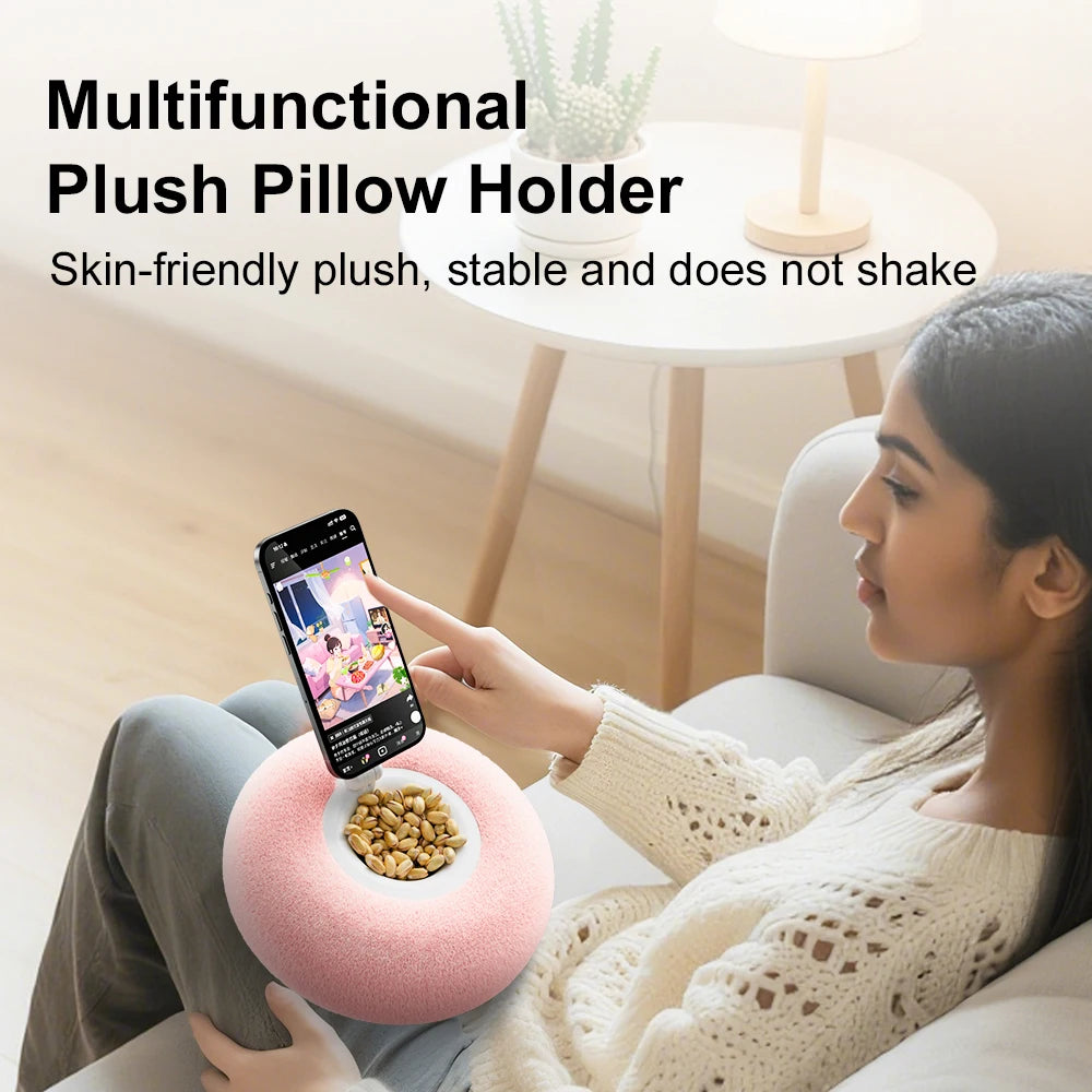 Plush Pillow Magnetic Phone Bracket &ndash; Adjustable Angle For Comfortable Viewing