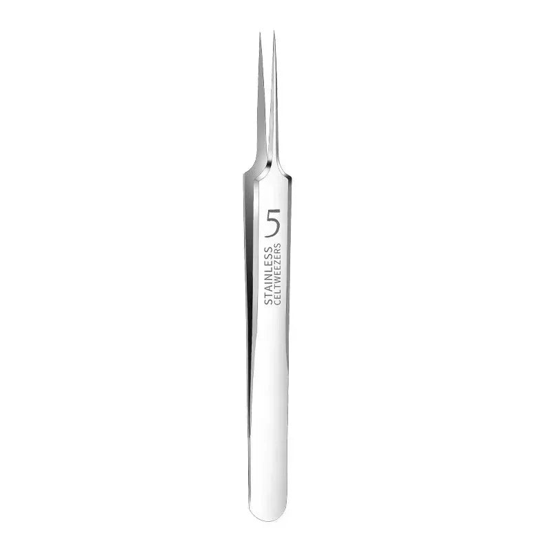 Extra Fine No. 5 Blackhead Tweezers - Precision Acne Removal Tool Silvery 1 pcs