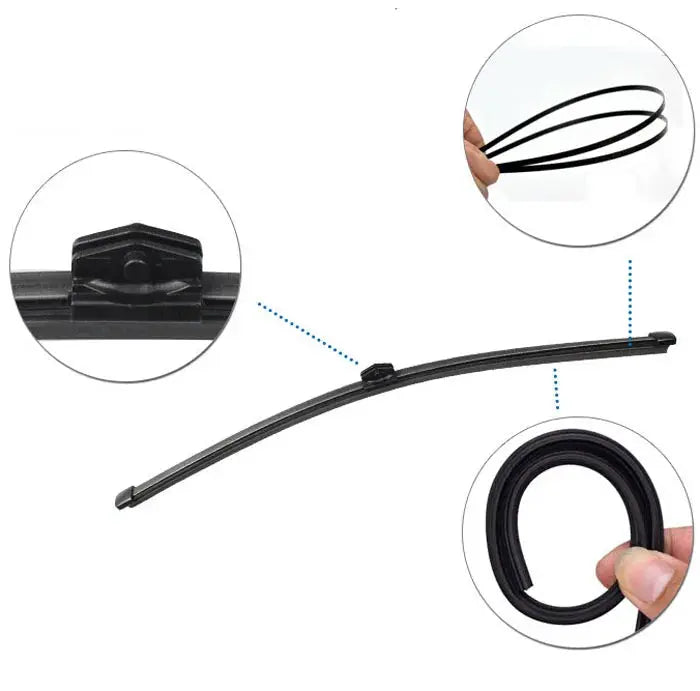 Misima Windshield Windscreen Wiper Blades Set For Audi A1 2010 2011 2012 2013 2014 2015 2016 17 Front Rear Window Kit 24"16"13" by InterCyprus Trading Ltd