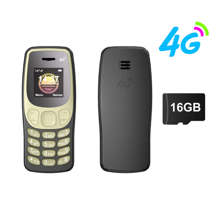 SERVO BM80 LTE 4G Mini Mobile Phone &ndash; Dual SIM Standby yellow N16GB TF card