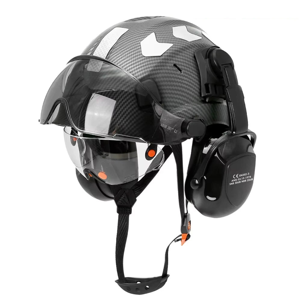 CE Carbon Fiber Pattern Safety Helmet &ndash; Reflective Stickers Carbon fiber Set A