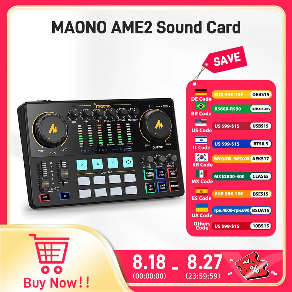Maono AME2 &ndash; All-In-One Portable Podcast Studio Pro